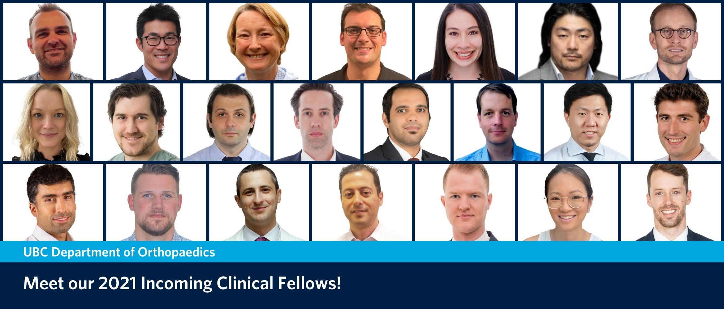 Meet our 2021 Incoming Clinical Fellows!