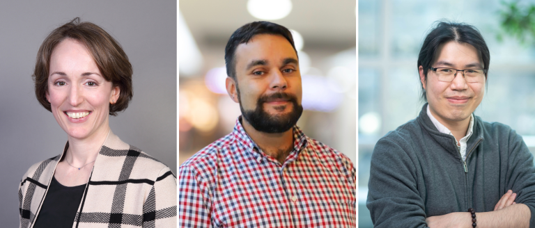 From left to right: Dr. Lise Leveille, Dr. Tim Bhatnagar, Dr. Calvin Kuo
